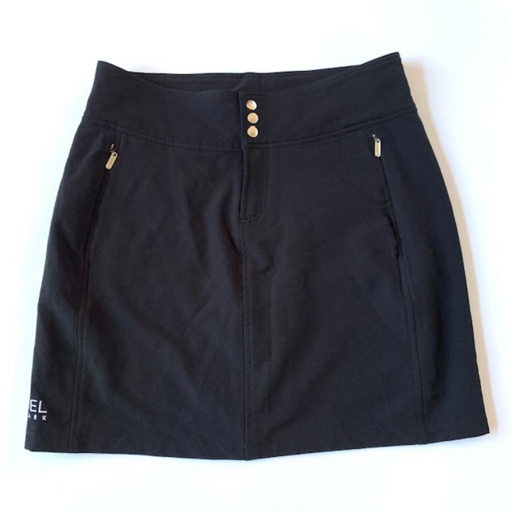 Kastel Denmark Womens 4 Charlotte Black Trim Skort Skirt Zip Pockets Athletic